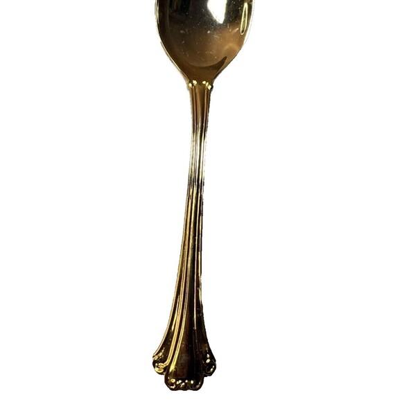 FB Rogers Golden Plated Electroplate American Chipendale 5 Spoons Tsp - Picture 14 of 16